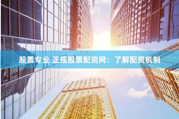 股票专业 正规股票配资网：了解配资机制