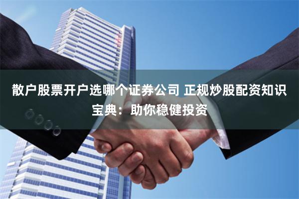 散户股票开户选哪个证券公司 正规炒股配资知识宝典：助你稳健投资