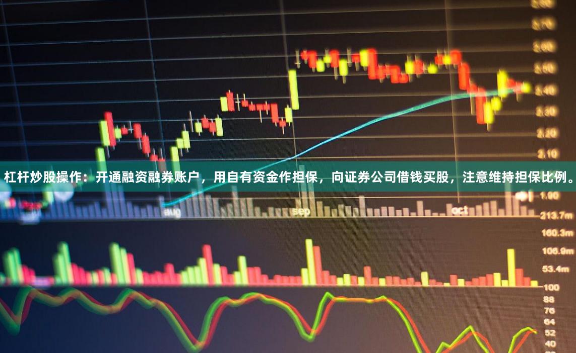 杠杆炒股操作：开通融资融券账户，用自有资金作担保，向证券公司借钱买股，注意维持担保比例。
